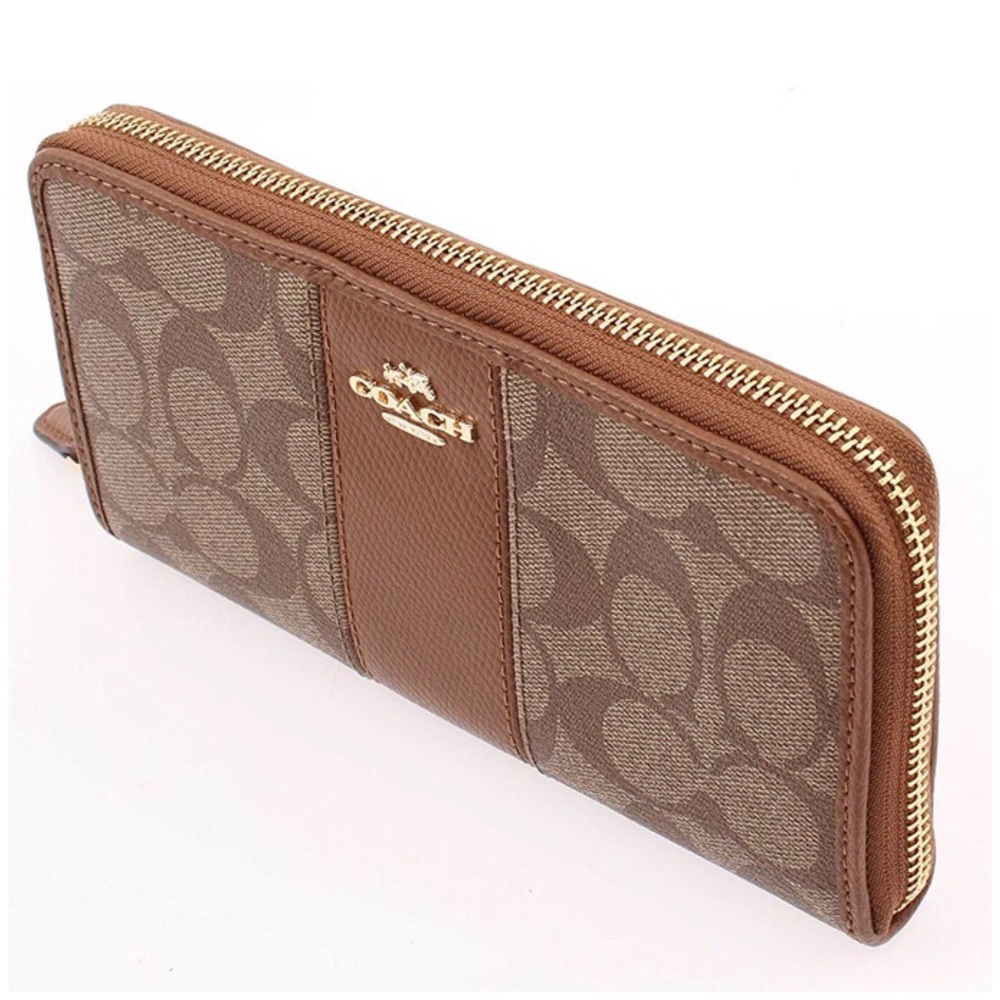 🚨SALE Coach Wallet Signature PVC &LTHR Zip Around - Picture 3 of 8